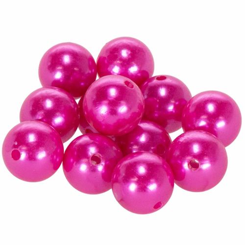 Perles décoratives Ø2cm rose 12 pcs