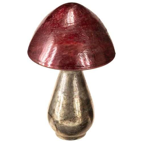 Floristik24 Champignon décoratif rouge grand verre décoration d&#39;automne Ø14cm H23cm