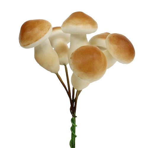 Floristik24 Champignon décoratif sur fil 3cm - 5cm 24 pcs