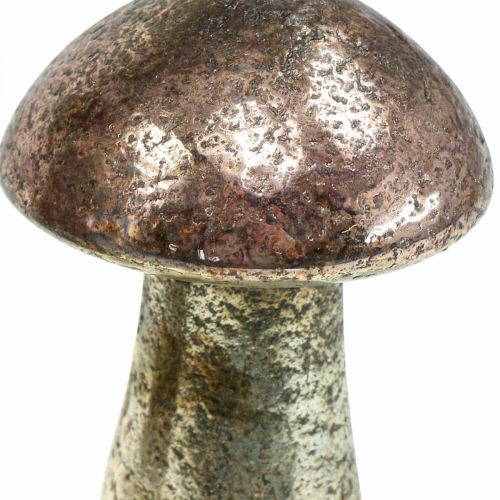 Floristik24 Déco champignons verre rose décoration de table automne Ø6.5cm H10cm 3pcs