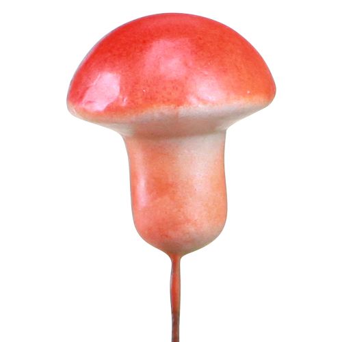 Article Champignons décoratifs sur fil rouge décoration d'automne à coller 7cm 24 pcs