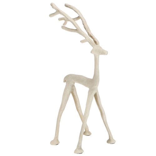 Floristik24 Figurine décorative en métal représentant un renne, aspect argile gris, H35cm