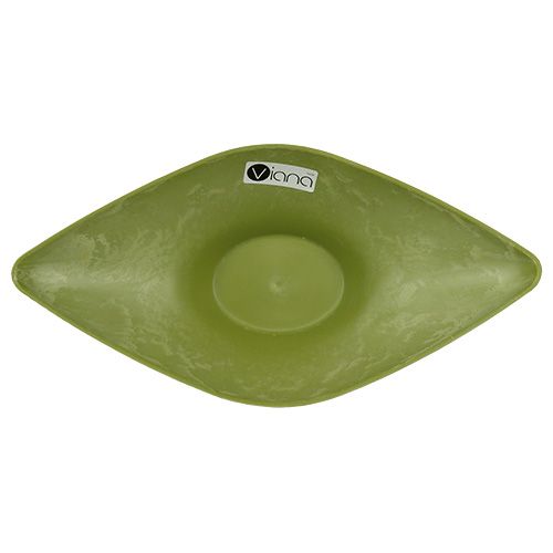 Floristik24 Bol déco 34cm x 17,5cm H10cm vert clair, 1pc