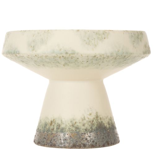 Bol décoratif en céramique, crème gris-vert, Ø20cm, H16cm | Floristik24.be
