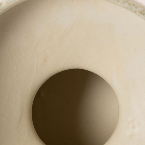 Bol décoratif en céramique, crème gris-vert, Ø20cm, H16cm | Floristik24.be