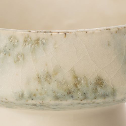 Bol décoratif en céramique, crème gris-vert, Ø20cm, H16cm | Floristik24.be
