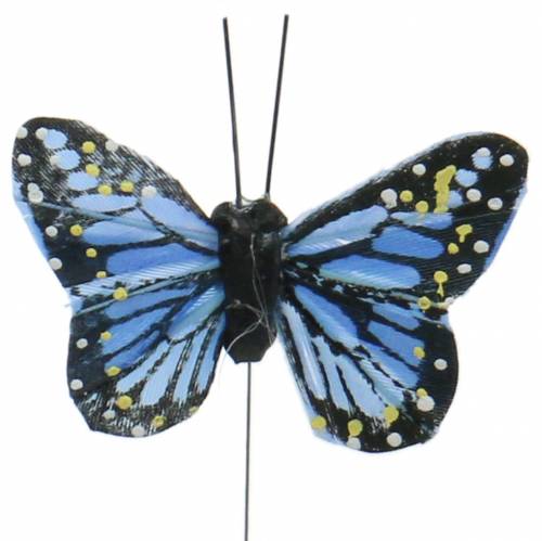 Article Papillons déco sur fil multicolore 5.5cm 24pcs