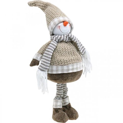 Floristik24 Déco bonhomme de neige avec bonnet et écharpe Figurine de Noël H44cm