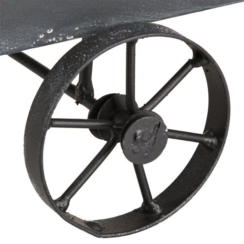 Article Brouette jardinière décorative métal anthracite L30cm