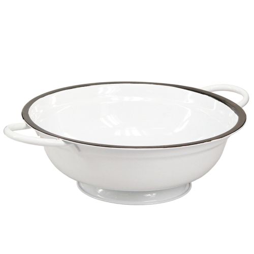 Floristik24 Bol Décoratif Métal Blanc Noir Vintage Ø20.5cm 3pcs