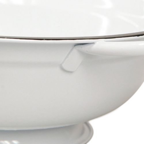 Floristik24 Bol Décoratif Métal Blanc Noir Vintage Ø20.5cm 3pcs