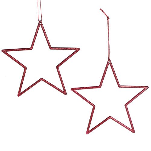 Floristik24 Étoile décorative rouge décorations de sapin de Noël paillettes Ø12cm 12 pcs