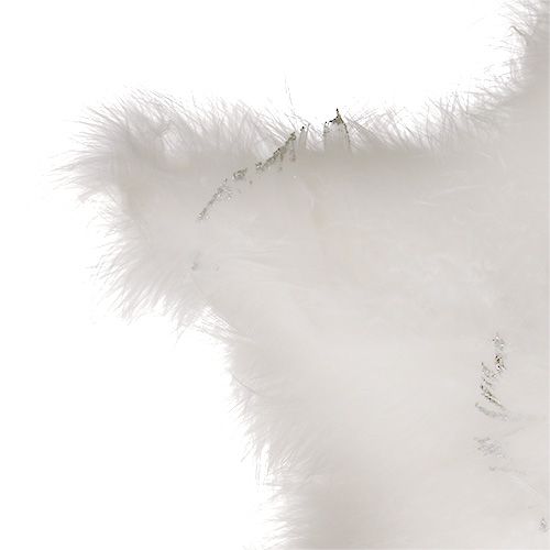 Floristik24 Déco étoile en plumes blanches 30cm