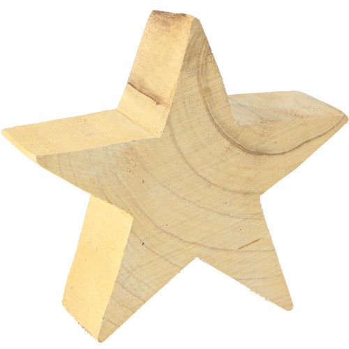 Floristik24 Étoile décorative en bois Étoile en bois de Paulownia à poser 20cm