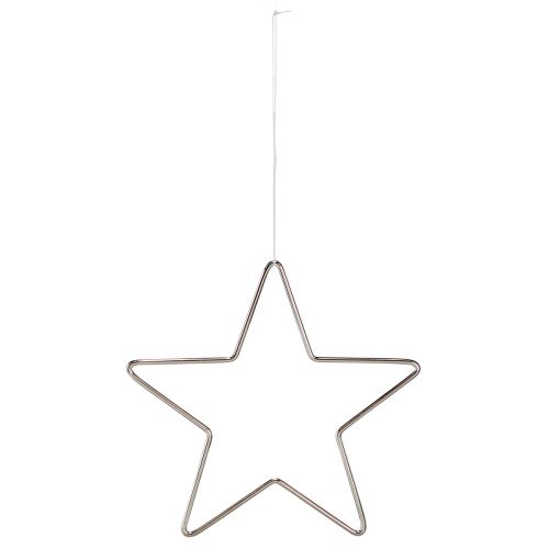 Article Étoile décorative à suspendre Étoile de Noël argent Ø15cm 6 pcs
