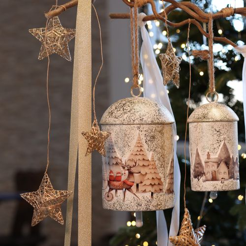Article Étoiles en rotin décoratives naturelles 14,5 cm - Lot de 3