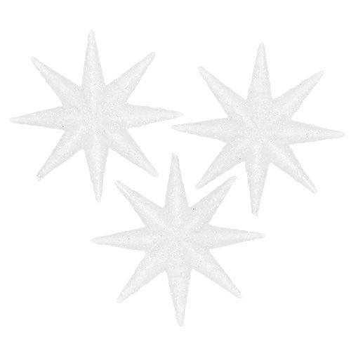 Floristik24 Étoiles décoratives blanches Ø5cm 20 pcs