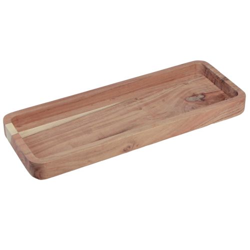 Floristik24 Plateau décoratif, oblong en bois d&#39;acacia, naturel 40×15cm