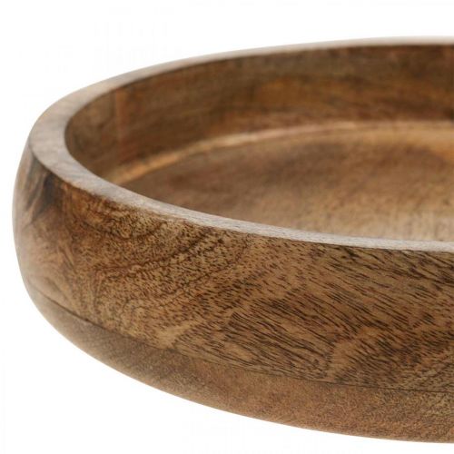 Article Bol déco bois bois de manguier bol en bois assiette en bois Ø30cm
