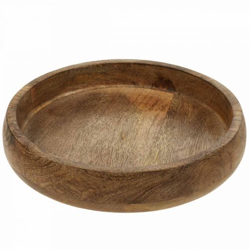 Floristik24 Bol déco bois bois de manguier bol en bois assiette en bois Ø30cm