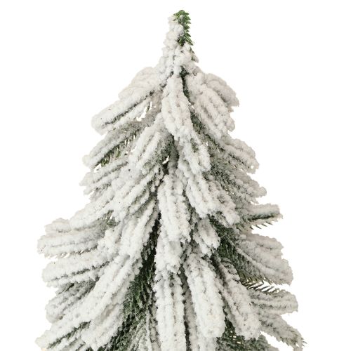 Floristik24 Sapin de Noël décoratif recouvert de neige sur socle en bois Ø15cm H30cm