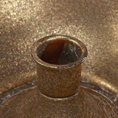 Floristik24 Tasse décorative avec bougeoir chandelle Or antique Ø17cm