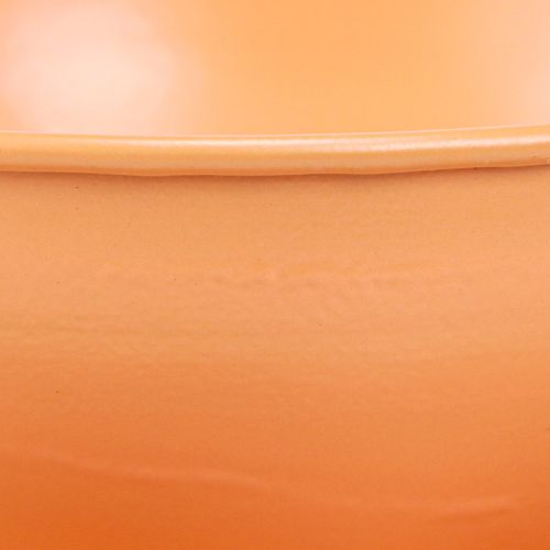 Article Tasse décorative Ø16cm H9cm avec plaque décoration métal orange 2pcs