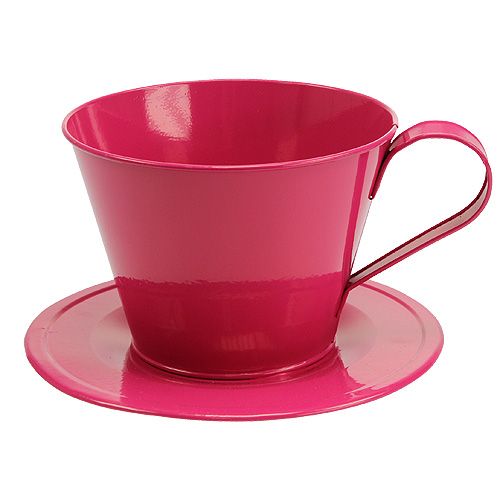 Floristik24 Tasse décorative fuchsia Ø 16 cm H. 11cm