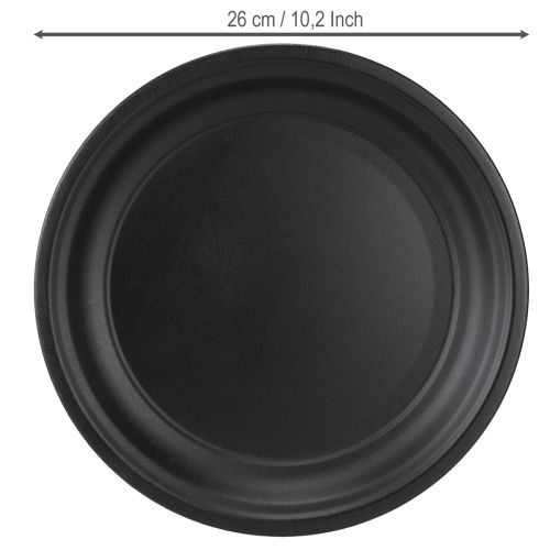 Article Assiette décorative bol en métal assiette décorative anthracite Ø26cm 2pcs