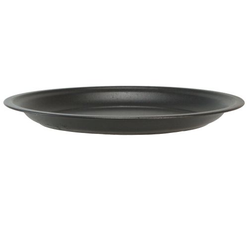 Article Assiette décorative bol en métal assiette décorative anthracite Ø26cm 5pcs
