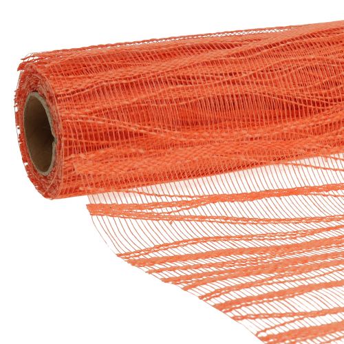 Floristik24 Chemin de table déco tissu orange 26cm x 300cm
