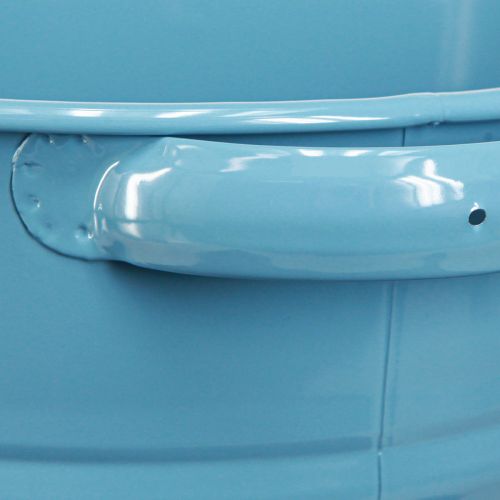 Article Pot de fleur décoratif en métal bleu 31cmx26cmx21,5cm