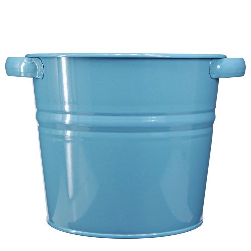 Article Pot de fleur décoratif en métal bleu 31cmx26cmx21,5cm