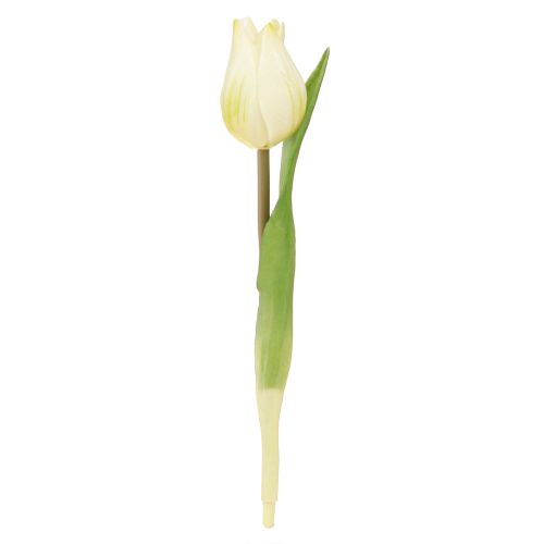 Article Tulipes décoratives Fleurs artificielles Blanc Crème 20cm 6 pcs