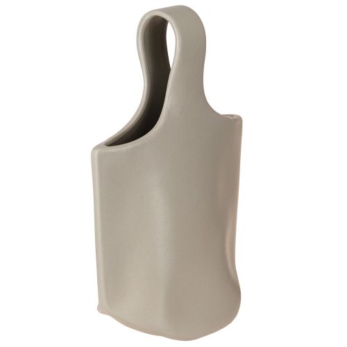 Floristik24 Vase décoratif en céramique Sac Shopper Gris 19×4,5×33cm