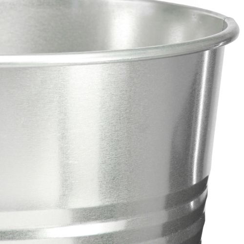 Vase décoratif vase de sol conique en métal argenté H 49cm 18L