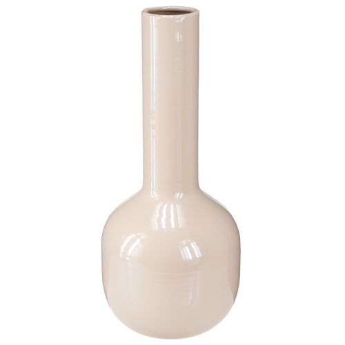 Article Vase décoratif en métal émaillé Marron cappuccino H25,5cm
