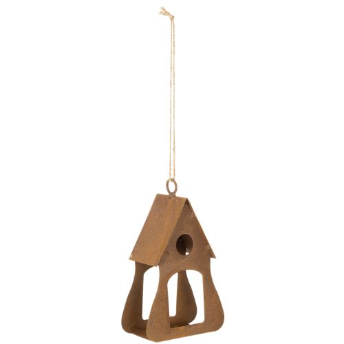 Nichoir suspendu décoratif, nichoir décoratif couleur rouille, 17,5 cm | Floristik24.be