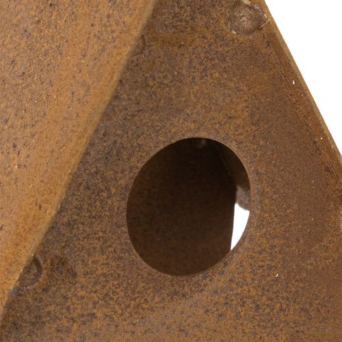 Nichoir suspendu décoratif, nichoir décoratif couleur rouille, 17,5 cm | Floristik24.be