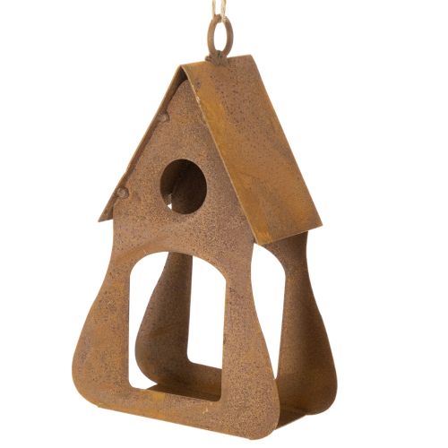 Nichoir suspendu décoratif, nichoir décoratif couleur rouille, 17,5 cm | Floristik24.be