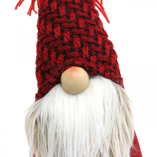 Article Deco Gnome Beard Christmas Gnome Déco Figurine Rouge H30cm