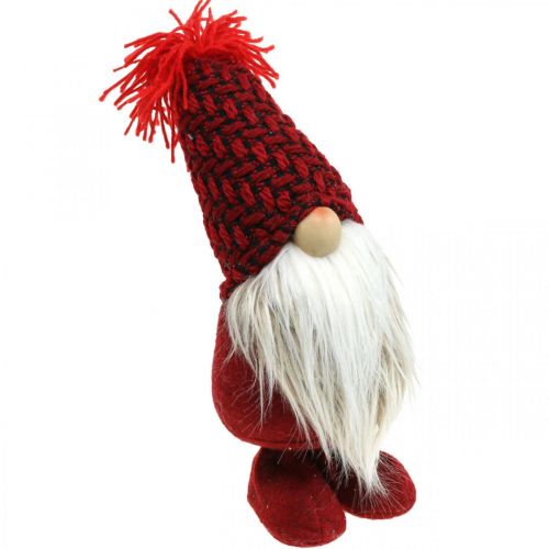 Deco Gnome Beard Christmas Gnome Déco Figurine Rouge H30cm