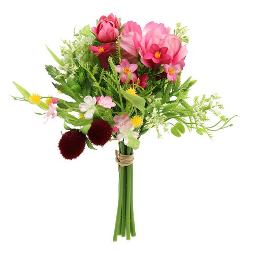 Floristik24 Bouquet de fleurs de décoration rose 20 cm