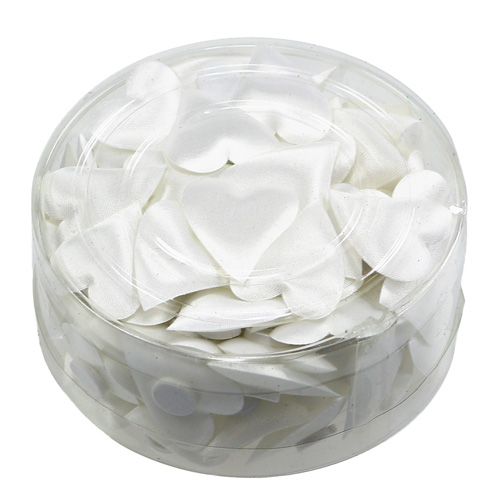 Floristik24 Coeurs déco avec point de colle blanc 3cm 100p