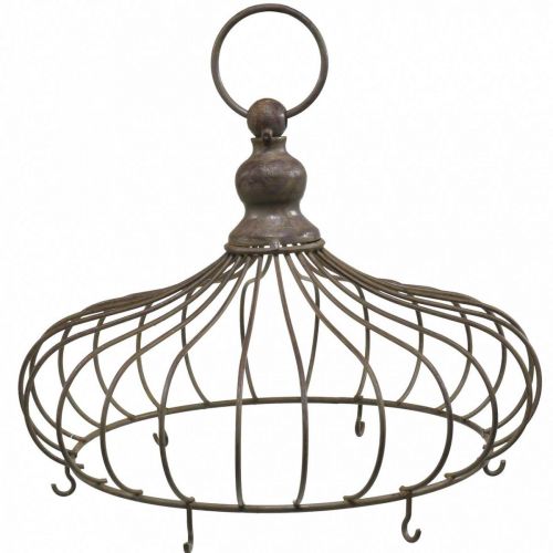 Floristik24 Couronne décorative à suspendre couronne métal antique 6 crochets Ø28cm