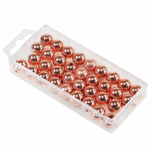 Article Perles décoratives cuivre métallisé 14mm 35 pcs