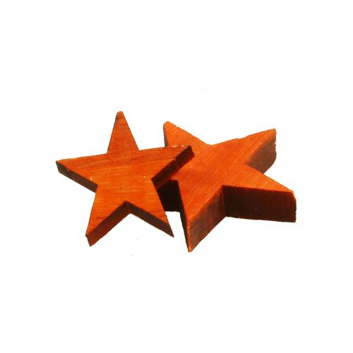Article Etoiles en bois mélangent Orange pour étendre 3-5cm 72pcs