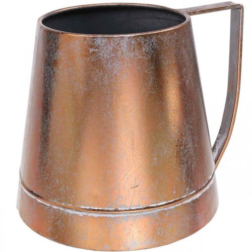 Floristik24 Vase déco métal cuivre pichet décoratif pichet décoratif L24cm H20cm