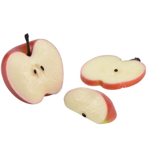 Floristik24 Pommes décoratives fruits artificiels en morceaux 6-7cm 10pcs