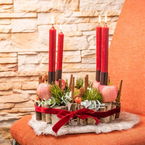 Floristik24 Déco rose pomme, jaune real touch 6,5cm 6pcs